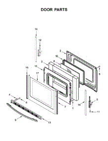 Door Parts parts for Whirlpool Electric Range YWFC310S0ES3 from AppliancePartsPros.com