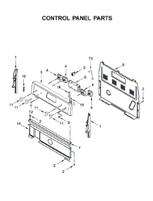 Control Panel Parts parts for Whirlpool Electric Range YWFC310S0ES4 from AppliancePartsPros.com
