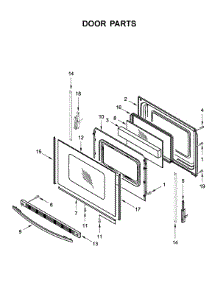 Door Parts parts for Whirlpool Electric Range YWFC310S0EW3 from AppliancePartsPros.com