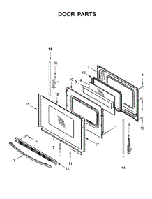 Door Parts parts for Whirlpool Electric Range YWFC310S0EW4 from AppliancePartsPros.com
