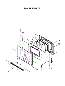 Door Parts parts for Whirlpool Electric Range YWFC315S0JS0 from AppliancePartsPros.com