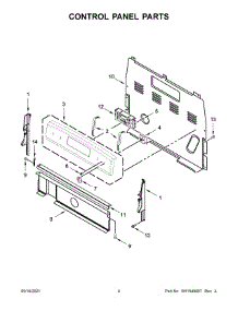 Control Panel Parts parts for Whirlpool Electric Range YWFC315S0JS1 from AppliancePartsPros.com