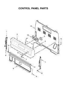 Control Panel Parts parts for Whirlpool Electric Range YWFC315S0JW0 from AppliancePartsPros.com