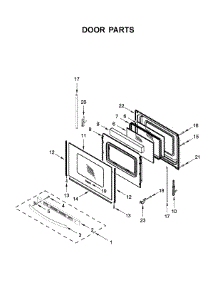 Door Parts parts for Whirlpool Electric Range YWFC315S0JW0 from AppliancePartsPros.com
