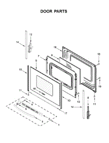 Door Parts parts for Whirlpool Electric Range YWFE505W0JW0 from AppliancePartsPros.com