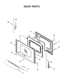 Door Parts parts for Whirlpool Electric Range YWFE505W0JZ0 from AppliancePartsPros.com