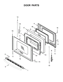 Door Parts parts for Whirlpool Electric Range YWFE510S0HB1 from AppliancePartsPros.com