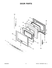 Door Parts parts for Whirlpool Electric Range YWFE515S0JB1 from AppliancePartsPros.com