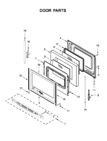 Door Parts parts for Whirlpool Electric Range YWFE515S0JS0 from AppliancePartsPros.com