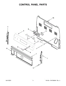 Control Panel Parts parts for Whirlpool Electric Range YWFE515S0JS1 from AppliancePartsPros.com