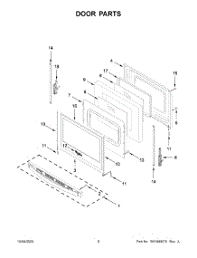 Door Parts parts for Whirlpool Electric Range YWFE515S0JS4 from AppliancePartsPros.com