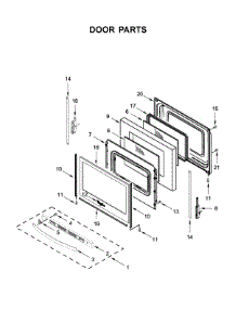 Door Parts parts for Whirlpool Electric Range YWFE515S0JW0 from AppliancePartsPros.com