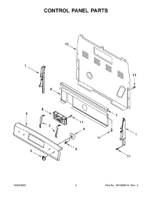Control Panel Parts parts for Whirlpool Electric Range YWFE515S0JW4 from AppliancePartsPros.com