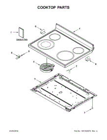 Cooktop Parts parts for Whirlpool Electric Range YWFE520S0FS2 from AppliancePartsPros.com