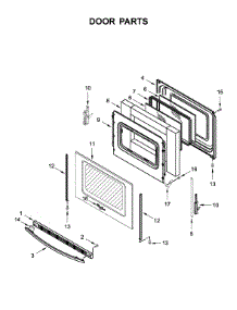 Door Parts parts for Whirlpool Electric Range YWFE520S0FS2 from AppliancePartsPros.com