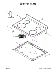 Cooktop Parts parts for Whirlpool Electric Range YWFE521S0HS1 from AppliancePartsPros.com