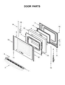 Door Parts parts for Whirlpool Electric Range YWFE521S0HS1 from AppliancePartsPros.com