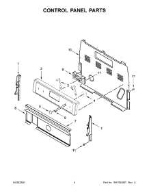 Control Panel Parts parts for Whirlpool Electric Range YWFE521S0HS2 from AppliancePartsPros.com