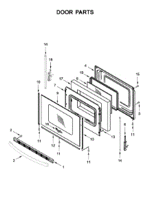 Door Parts parts for Whirlpool Electric Range YWFE521S0HW1 from AppliancePartsPros.com
