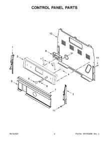 Control Panel Parts parts for Whirlpool Electric Range YWFE521S0HW2 from AppliancePartsPros.com