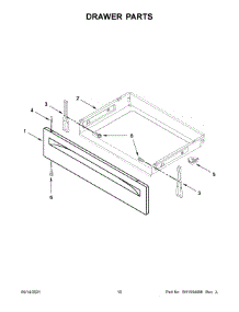 Drawer Parts parts for Whirlpool Electric Range YWFE521S0HW2 from AppliancePartsPros.com