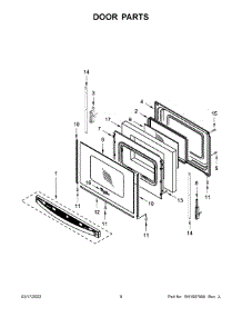 Door Parts parts for Whirlpool Electric Range YWFE521S0HW4 from AppliancePartsPros.com