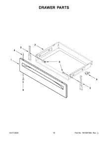 Drawer Parts parts for Whirlpool Electric Range YWFE521S0HW4 from AppliancePartsPros.com