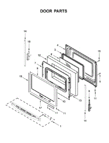 Door Parts parts for Whirlpool Electric Range YWFE535S0JV0 from AppliancePartsPros.com