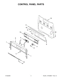 Control Panel Parts parts for Whirlpool Electric Range YWFE550S0HW1 from AppliancePartsPros.com