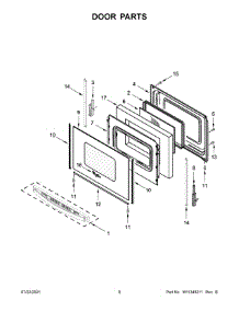 Door Parts parts for Whirlpool Electric Range YWFE550S0HW1 from AppliancePartsPros.com