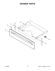 Drawer Parts parts for Whirlpool Electric Range YWFE550S0HW1 from AppliancePartsPros.com