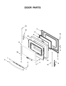 Door Parts parts for Whirlpool Electric Range YWFE550S0HZ1 from AppliancePartsPros.com