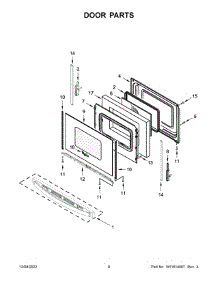 Door Parts parts for Whirlpool Electric Range YWFE550S0LB2 from AppliancePartsPros.com