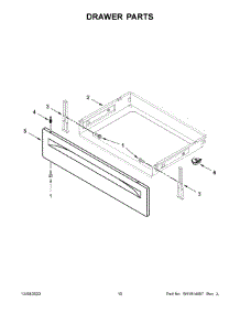 Drawer Parts parts for Whirlpool Electric Range YWFE550S0LB2 from AppliancePartsPros.com