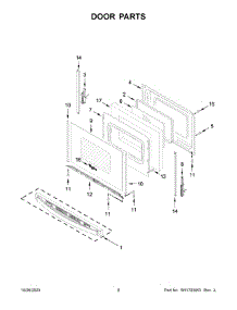Door Parts parts for Whirlpool Electric Range YWFE550S0LB3 from AppliancePartsPros.com