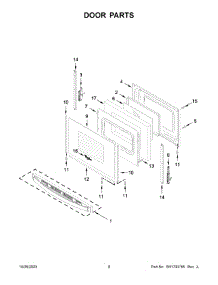 Door Parts parts for Whirlpool Electric Range YWFE550S0LV3 from AppliancePartsPros.com
