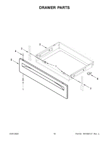 Drawer Parts parts for Whirlpool Electric Range YWFE550S0LW2 from AppliancePartsPros.com