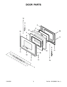 Door Parts parts for Whirlpool Electric Range YWFE550S0LZ2 from AppliancePartsPros.com