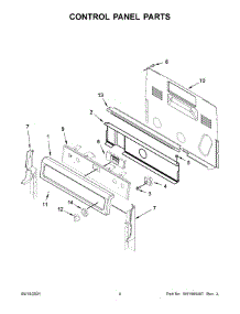 Control Panel Parts parts for Whirlpool Electric Range YWFE745H0FH3 from AppliancePartsPros.com