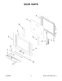 Door Parts parts for Whirlpool Electric Range YWFE745H0FH6 from AppliancePartsPros.com