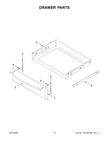 Drawer Parts parts for Whirlpool Electric Range YWFE745H0FS3 from AppliancePartsPros.com