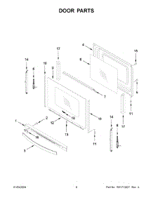 Door Parts parts for Whirlpool Electric Range YWFE775H0HW5 from AppliancePartsPros.com