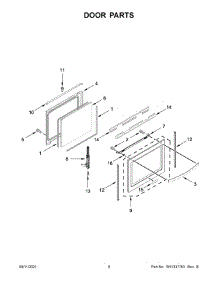 Door Parts parts for Whirlpool Electric Range YWFE775H0HZ1 from AppliancePartsPros.com