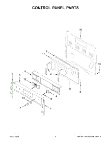 Control Panel Parts parts for Whirlpool Electric Range YWFE775H0HZ4 from AppliancePartsPros.com