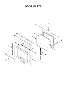 Door Parts parts for Whirlpool Electric Range YWFE975H0HZ1 from AppliancePartsPros.com