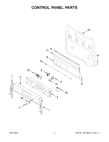 Control Panel Parts parts for Whirlpool Electric Range YWFE975H0HZ2 from AppliancePartsPros.com