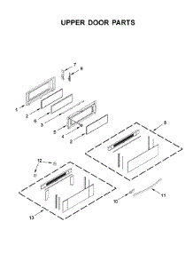 Upper Door Parts parts for Whirlpool Electric Range YWGE745C0FH1 from AppliancePartsPros.com