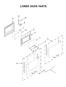 Lower Door Parts parts for Whirlpool Electric Range YWGE745C0FS1 from AppliancePartsPros.com