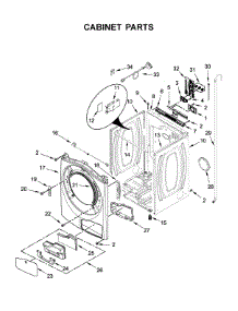 Cabinet Parts parts for Whirlpool Dryer YWHD560CHW2 from AppliancePartsPros.com
