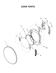 Door Parts parts for Whirlpool Dryer YWHD560CHW2 from AppliancePartsPros.com